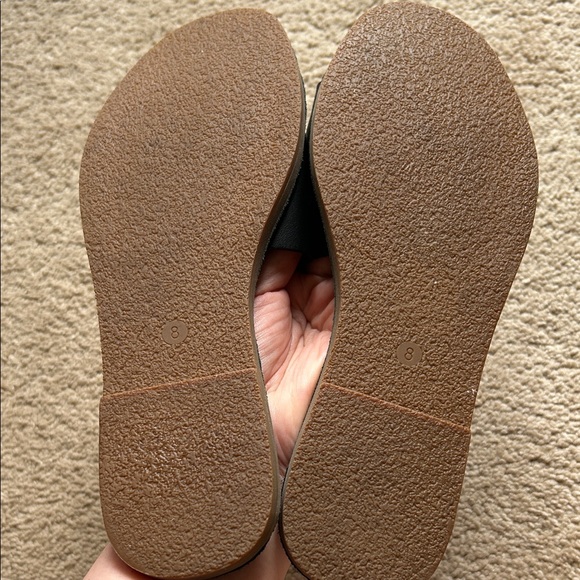 Madewell Boardwalk Post Slide Sandal in True Black Leather - Picture 8 of 10